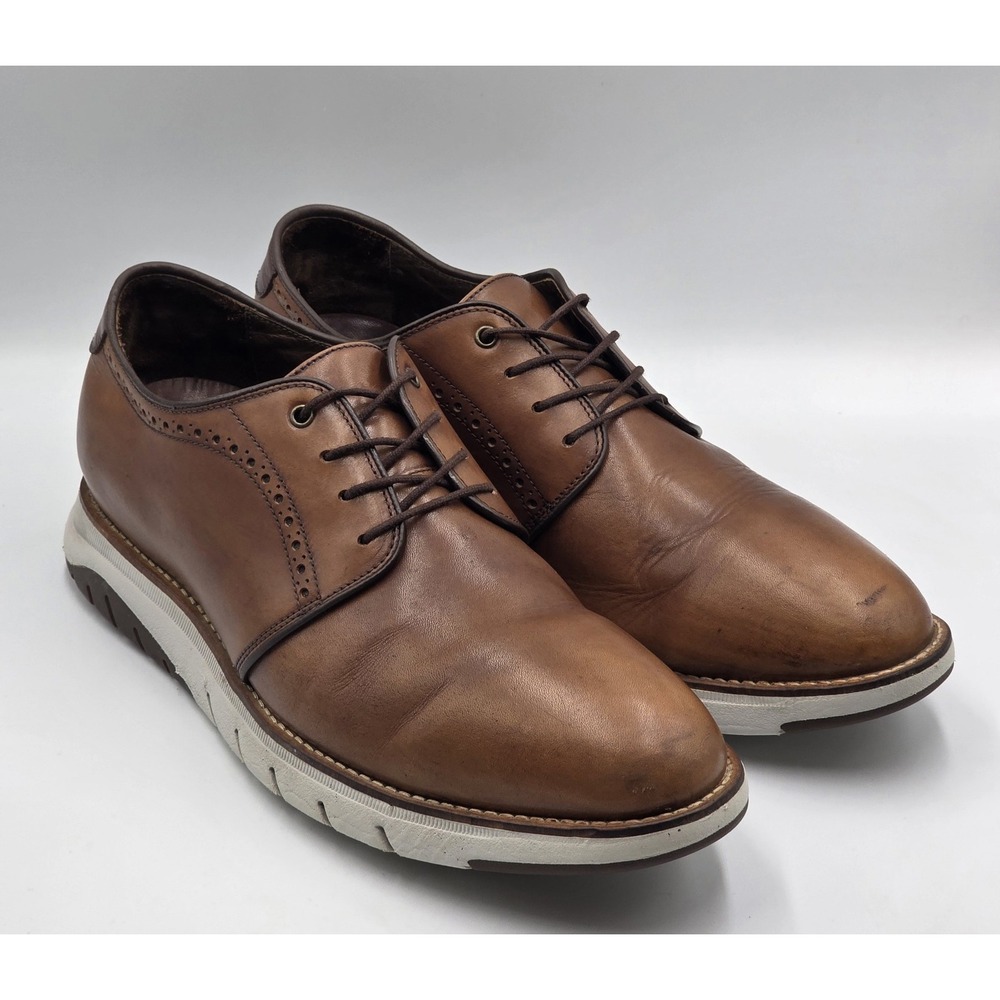 Johnston & Murphy Men's Holden Plain Toe Oxford Tan Casual Dress Shoes Size 11 M
